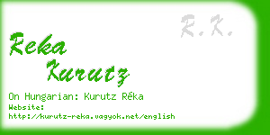 reka kurutz business card