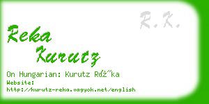 reka kurutz business card